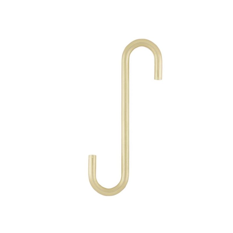 National Hardware Modern Series N275-515 Small S-Hook, 4-3/4 in H, Steel, Brushed Gold