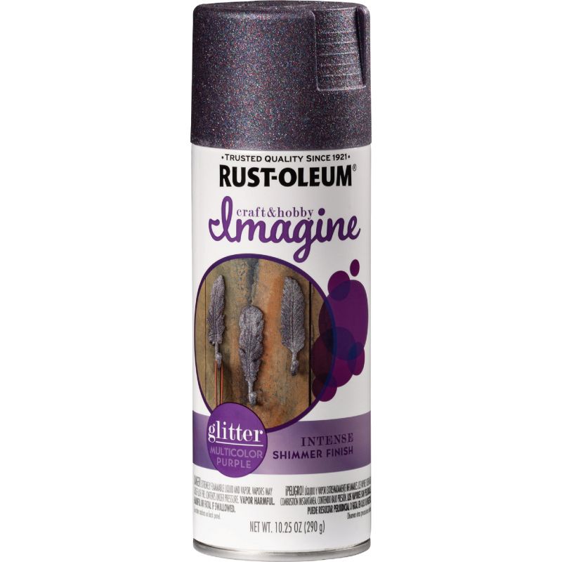 Rust-Oleum Imagine Glitter Craft Paint Multi-Color Purple, 10.25 Oz.