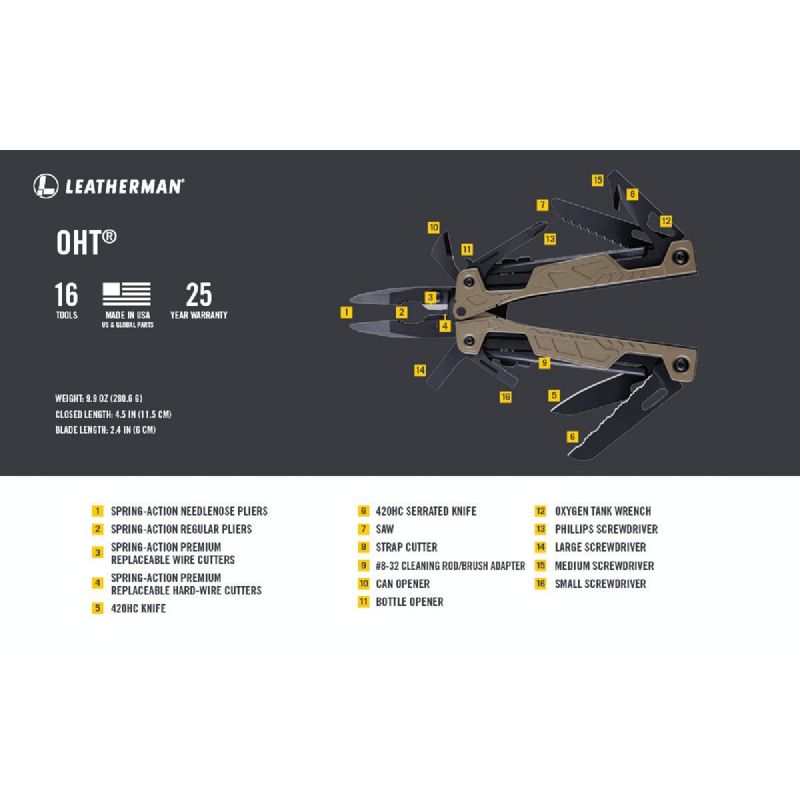Leatherman OHT 16-In-1 Multi-Tool Black