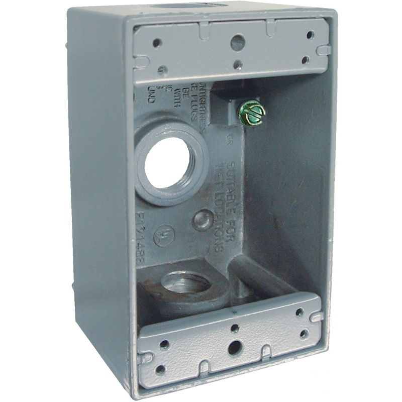 Bell Single-Gang Weatherproof Outdoor Outlet Box Gray