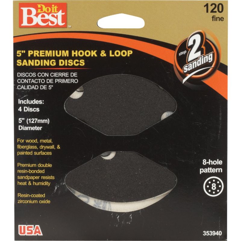 Do it Best 5 In. Premium Hook &amp; Loop Vented Sanding Disc