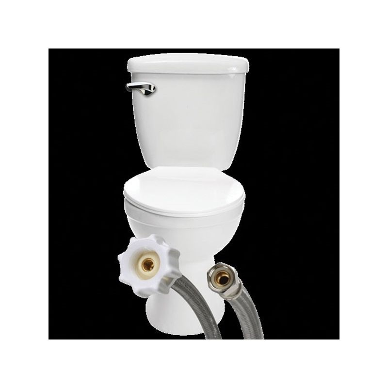 Fluidmaster Click Seal Series B1T12CS Toilet Connector, 3/8 in Inlet, Compression Inlet, 7/8 in Outlet, Ballcock Outlet