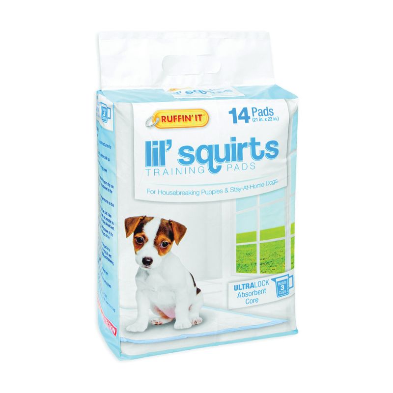 Ruffin&#039;It Lil&#039; Squirts 82014 Dog Training Pad, 22 in L, 21 in W, Cotton/Plastic