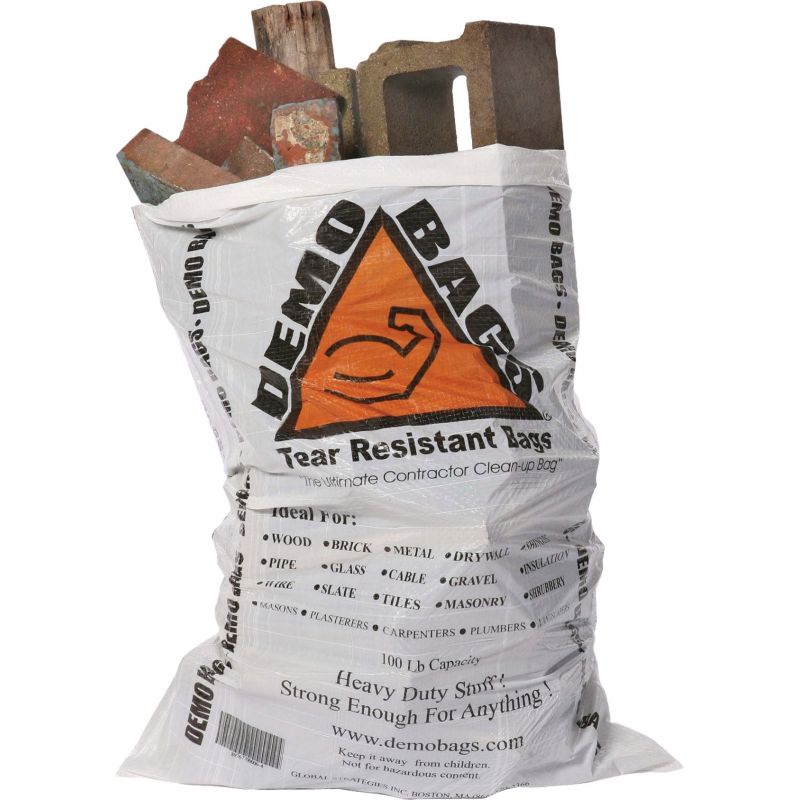 Demo Bag Contractor Trash Bag 42 Gal., White (5-Count)