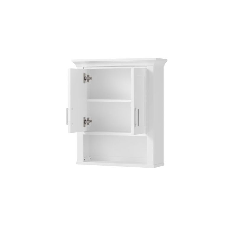 Craft + Main Hollis Series HOWW2428 Bathroom Cabinet, 2-Door, 1-Shelf, Wood, White White
