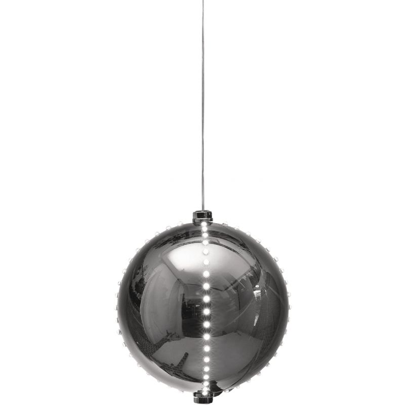 Alpine 7 In. LED Lighted Christmas Ornament Silver