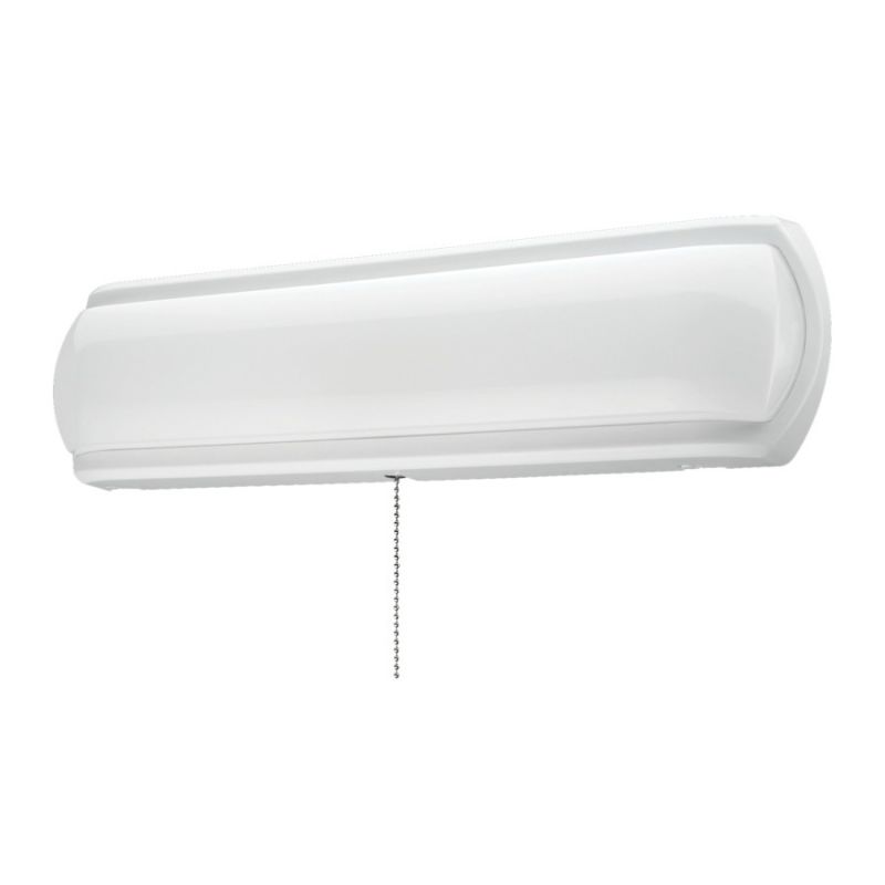 ETI 53603142 Closet Light with Pull Chain, 120 VAC, 16 W, LED Lamp, 1200 Lumens, 4000 K Color Temp, White Fixture