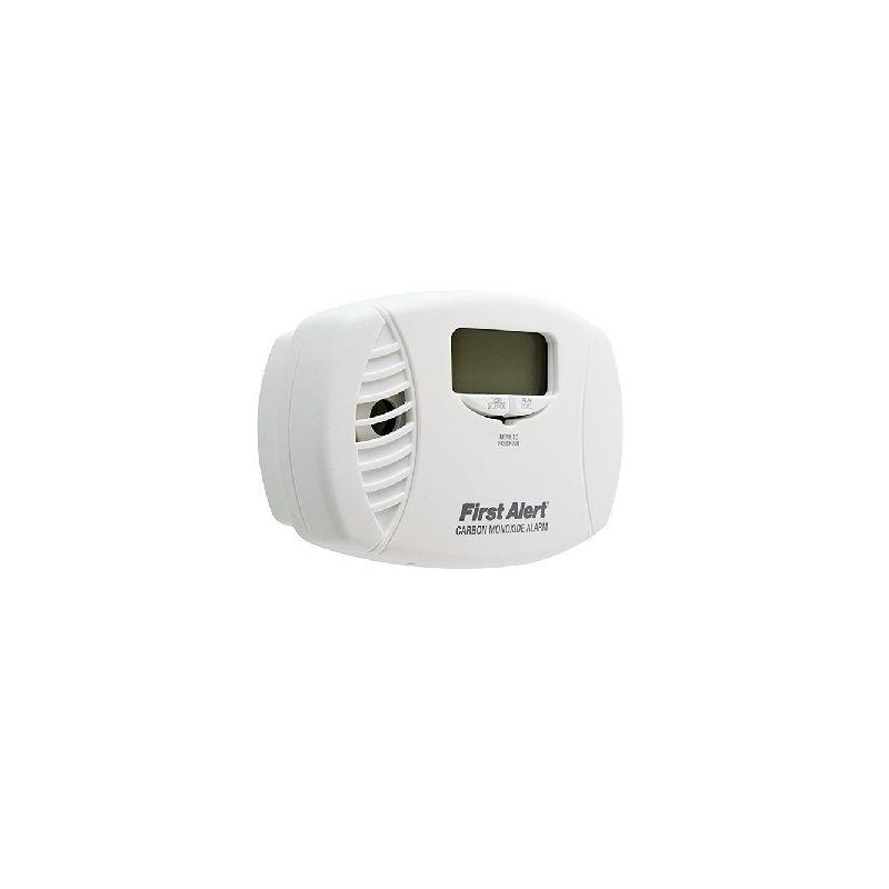 First Alert 1039746 Carbon Monoxide Alarm with Backlit Digital Display and Battery Backup, Digital Display, 85 dB, White White
