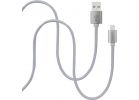 Gigastone 5 Ft. USB to Lightning Charging &amp; Sync Cable White
