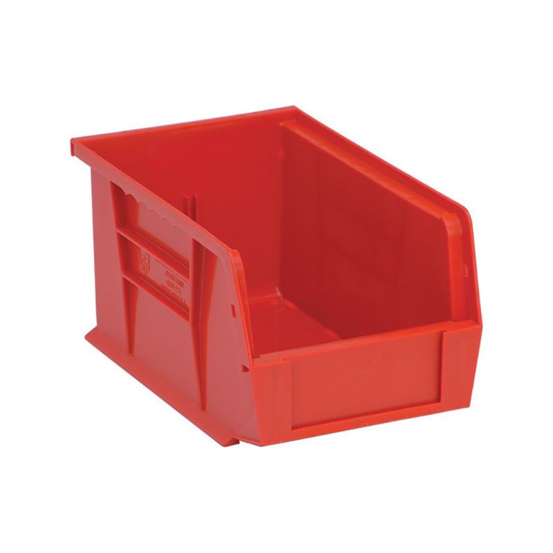Quantum Storage Systems Ultra RQUS210RD-UPC Ultra Stack and Hang Bin, 15 lb, Polypropylene, Red, 5-3/8 in L, 4-1/8 in W 15 Lb, Red