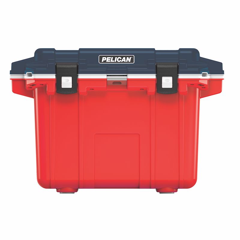 Pelican 50QT Elite Cooler Limited Edition Blue Lid / Red / White Blue Lid / Red / White