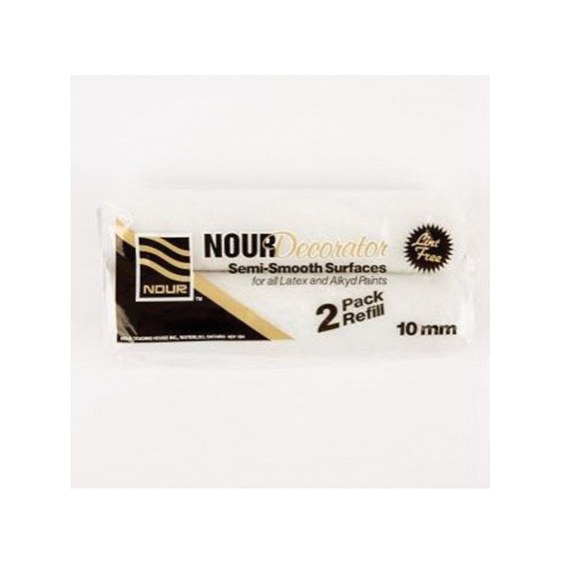 NOUR Decorator Z 9N10-3 Roller Cover Refill, 10 mm Thick Nap, 240 mm L, Nylon/Polyester Cover