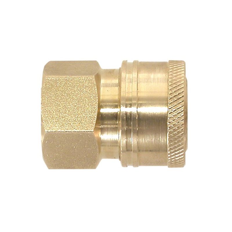 Valley Industries PK-85300102 Coupler, 1/4 in Connection, Quick Connect x FNPT, Brass