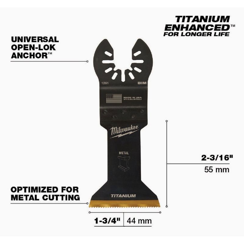 Milwaukee OPEN-LOK Titanium Enhanced Bi-Metal Oscillating Blade