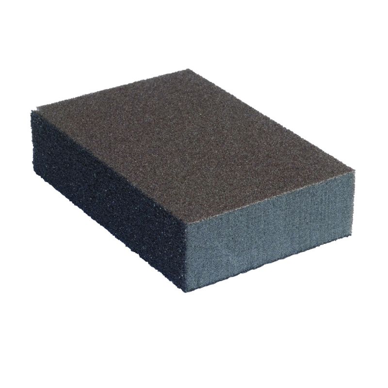 Norton MultiSand 02081 Sanding Sponge, 4 in L, 2-3/4 in W, 75 Grit, Fine, Medium, Silicon Carbide Abrasive S