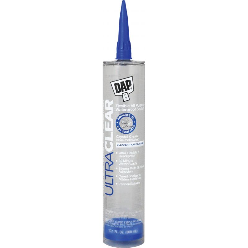 DAP Ultra Clear Flexible Elastomeric Sealant Clear, 10.1 Oz.