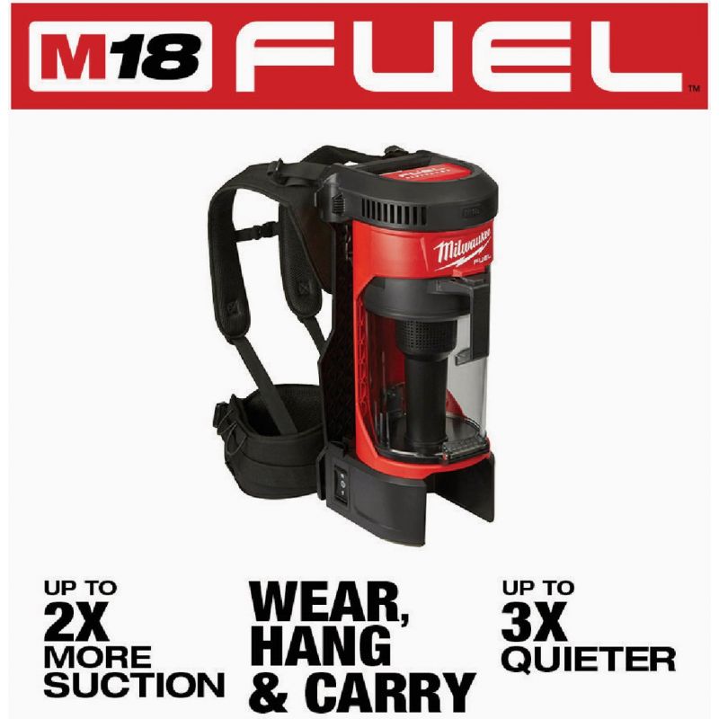 Milwaukee M18 FUEL 3-In-1 Backpack Vacuum Cleaner - Tool Only Red/Black