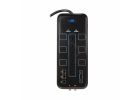 PowerZone OR504142 Surge Protector, 125 V, 15 A, 12-Outlet, 4200 Joules Energy, Black Black