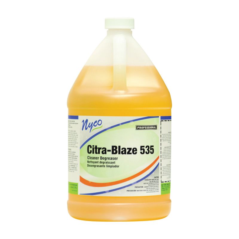 nyco NL535-G4 Cleaner and Degreaser, 128 oz, Liquid, Citrus, Orange Orange (Pack of 4)