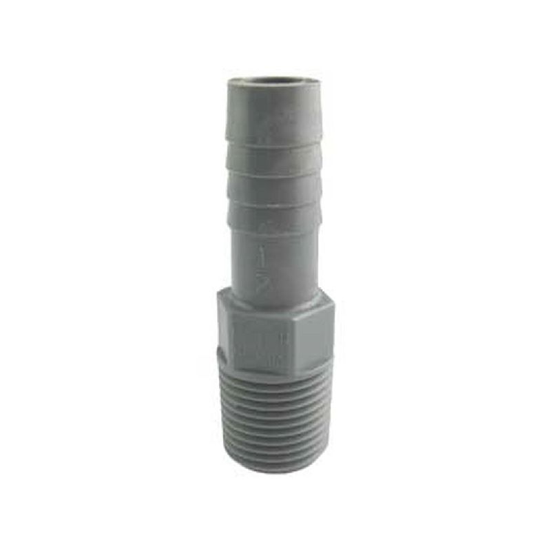 Boshart UPPA-12 Pipe Adapter, 1-1/4 in, MPT x Insert, Polyethylene, Gray Gray (Pack of 10)