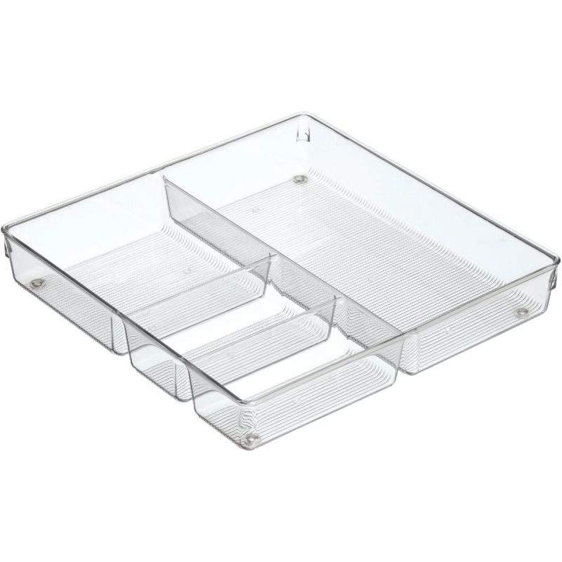 iDesign Linus Square Drawer Organizer Tray Clear