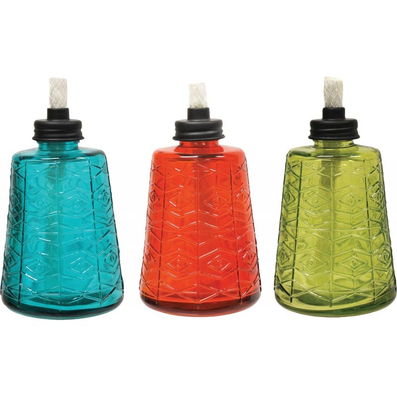 Tiki Molded Glass Table Torch Assorted
