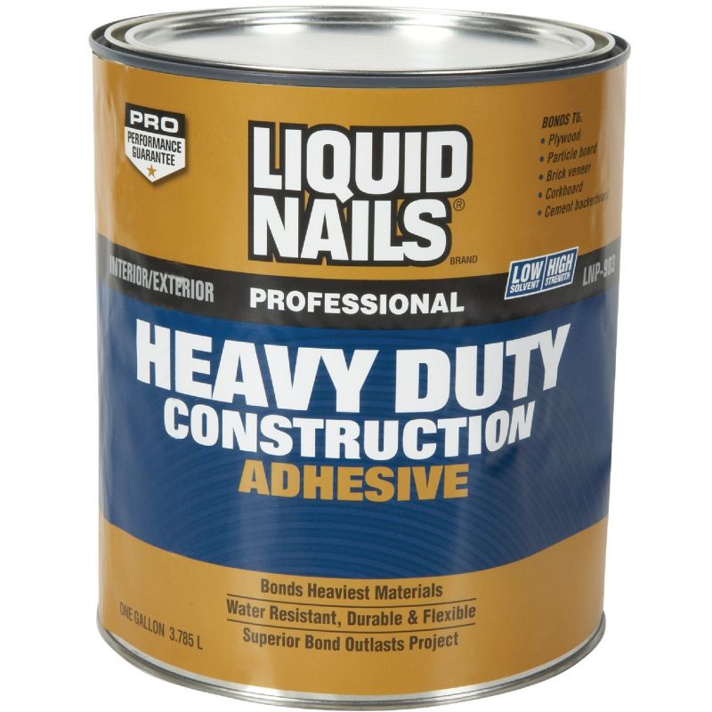 Liquid Nails Professional Heavy Duty VOC Construction Adhesive Brown, 1 Gal.