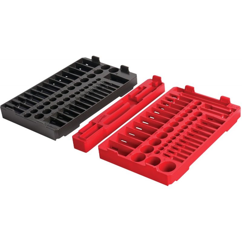 Milwaukee 106-Pc. 1/4 &amp; 3/8 In. Drive SAE &amp; Metric PACKOUT Tray Ratchet &amp; Socket Holder