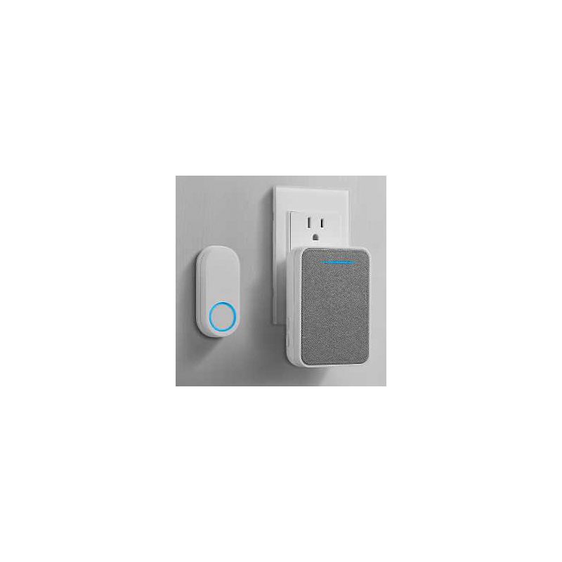 globe 18000153 Doorbell Kit, Wireless, 240 V, 85 dB, White White