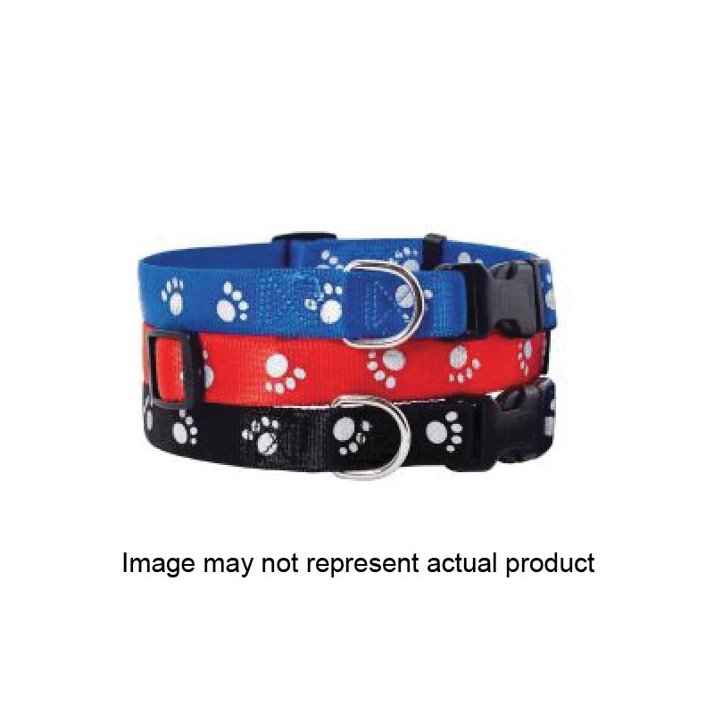 Ruffin&#039;It 39201 Reflective Dog Collar, 8 to 12 in L, 3/8 in W, Nylon, Assorted Assorted