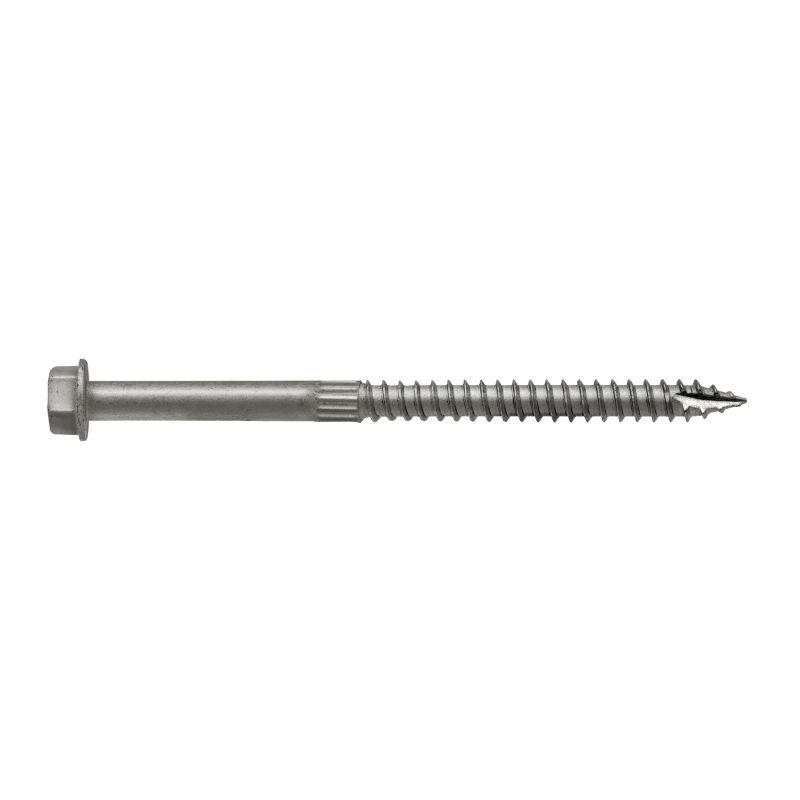 Simpson Strong-Tie Strong-Drive SDS SDS25312MB Connector Screw, 3-1/2 in L, Serrated Thread, Hex Head, Hex Drive Gray