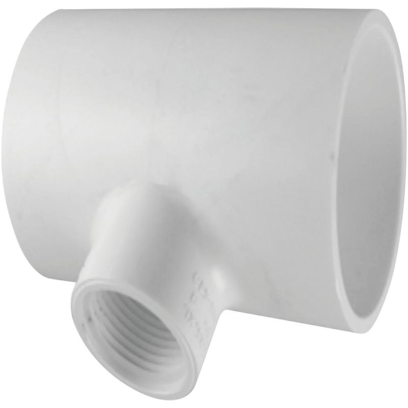 Charlotte Pipe Schedule 40 Pressure Solvent X Threaded Tee 2 In. Solvent Weld X 3/4 In. FIP