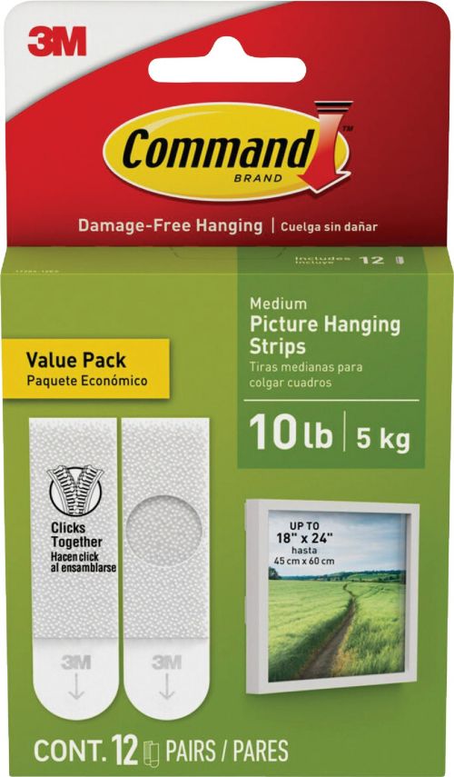 Command 3/4 In. x 3-5/8 In. White Interlocking Picture Hanger (4