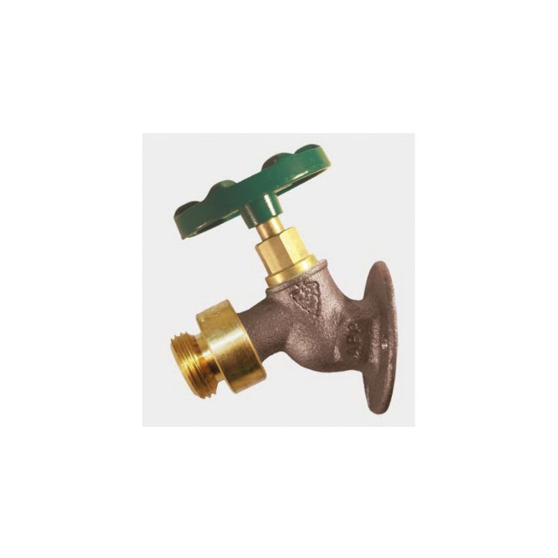 arrowhead 255 Series 255LF Sillcock, 1/2 x 3/4 in Connection, FIP x Male Hose Threaded, Solid Flange, 125 psi Pressure