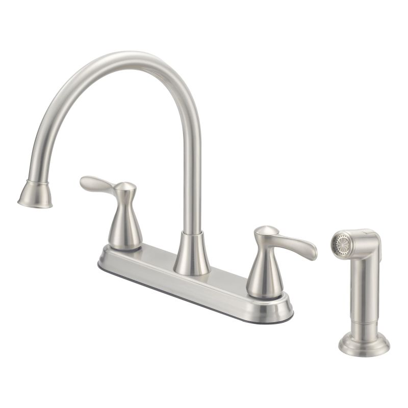 Boston Harbor F8210001NP Kitchen Faucet, 1.8 gpm, 4-Faucet Hole, Metal/Plastic, Stainless Steel, Deck Mounting Stainless Steel
