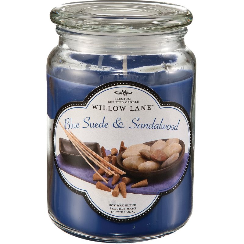 Candle-Lite Willow Lane Jar Candle Blue, 19 Oz. (Pack of 4)
