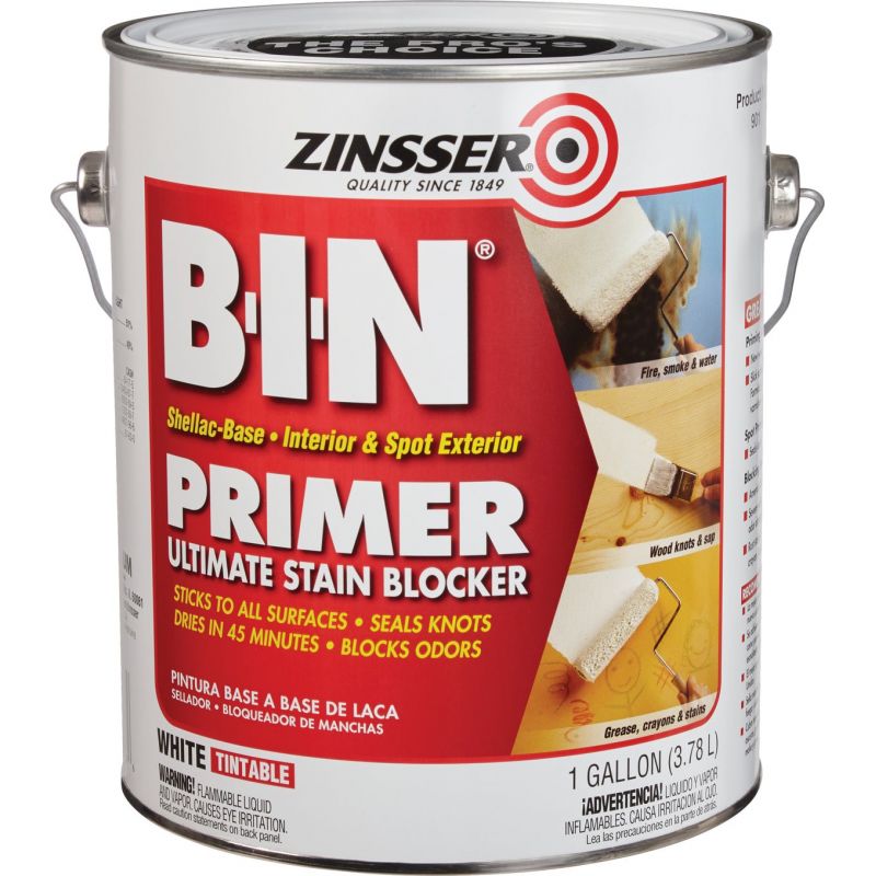 Zinsser B-I-N Ultimate Stain Blocker Interior &amp; Spot Exterior Primer White, 1 Gal. (Pack of 2)