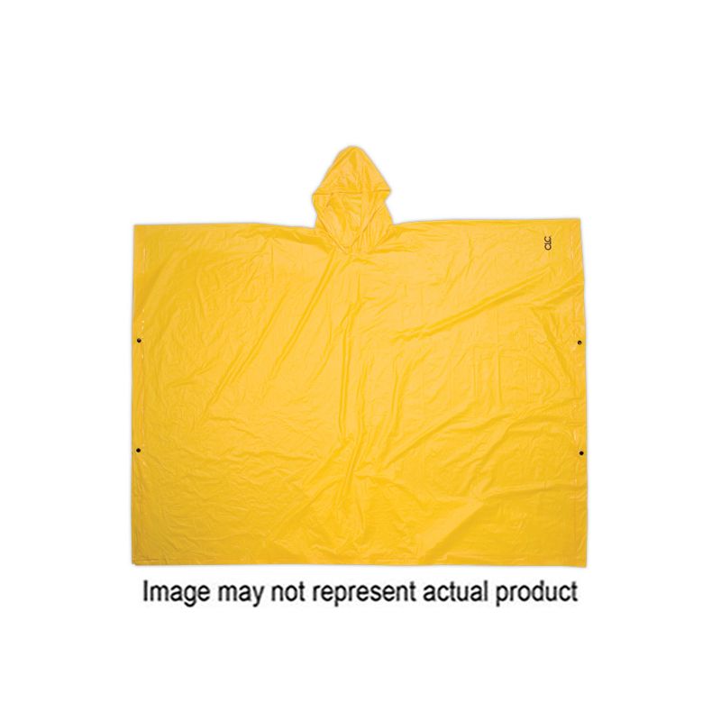 CLC CLIMATE GEAR Series R10420 Poncho, One-Size, PVC, Green, Snap Button Closure One-Size, Green