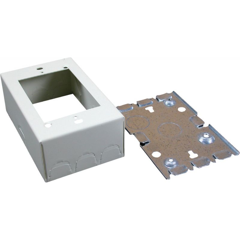Wiremold Steel Outlet Box Ivory