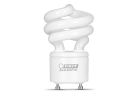 Feit Electric BPESL13T/GU24/CAN Compact Fluorescent Bulb, 13 W, Spiral Lamp, GU24 Lamp Base, 900 Lumens