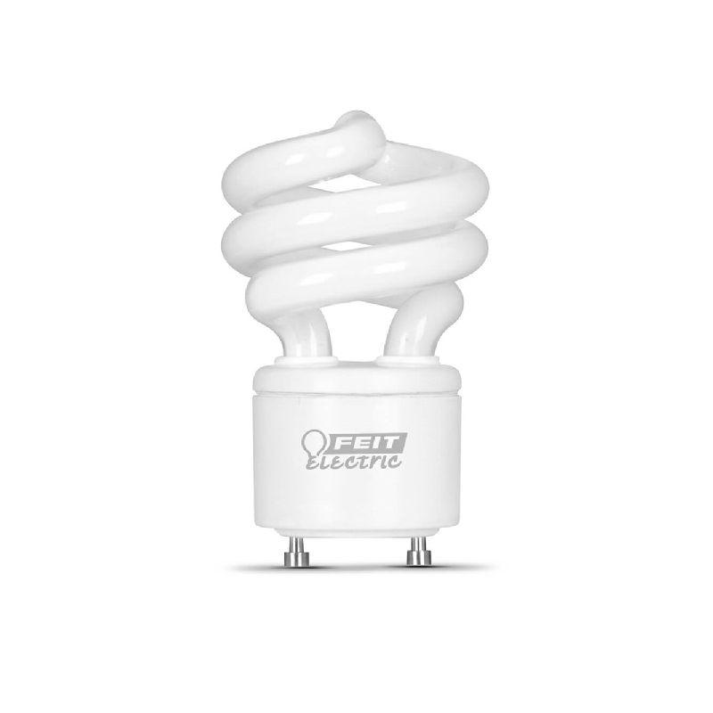 Feit Electric BPESL13T/GU24/D/C Compact Fluorescent Bulb, 13 W, Spiral Lamp, GU24 Lamp Base, 900 Lumens