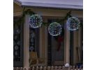 Alpine Foldable Metal Sphere LED Christmas Ornament 8 In. W. X 8 In. H. X 8 In. L., Multi