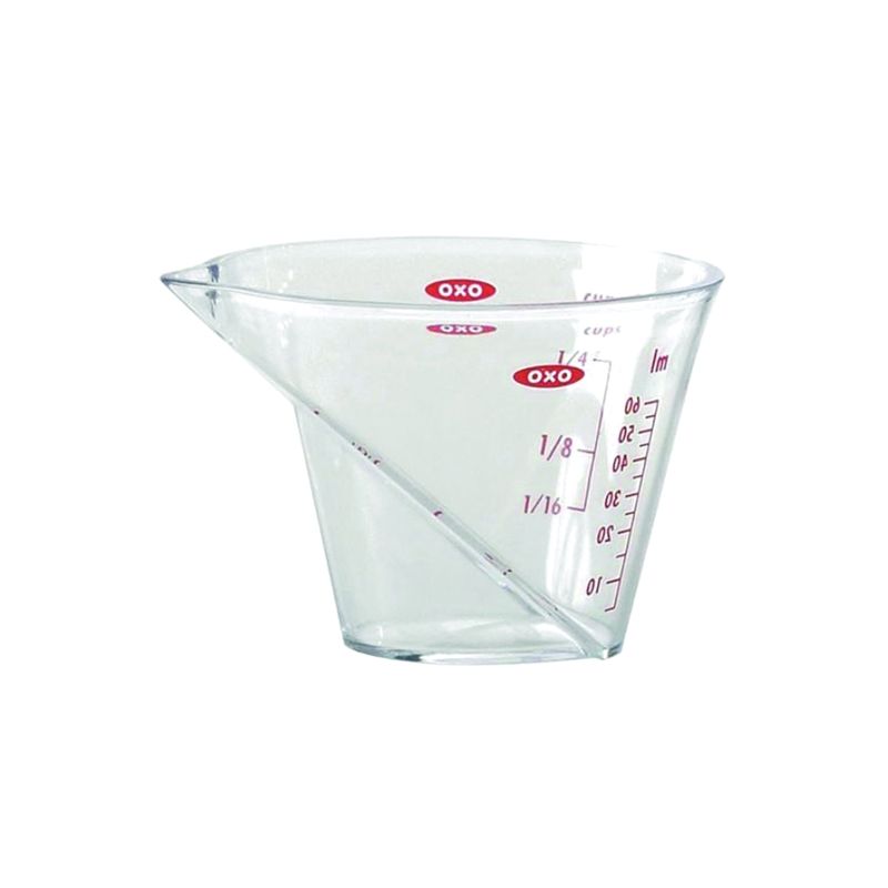 Good Grips 1109880 Measuring Cup, 2 oz Capacity, Plastic, Clear 2 Oz, Clear