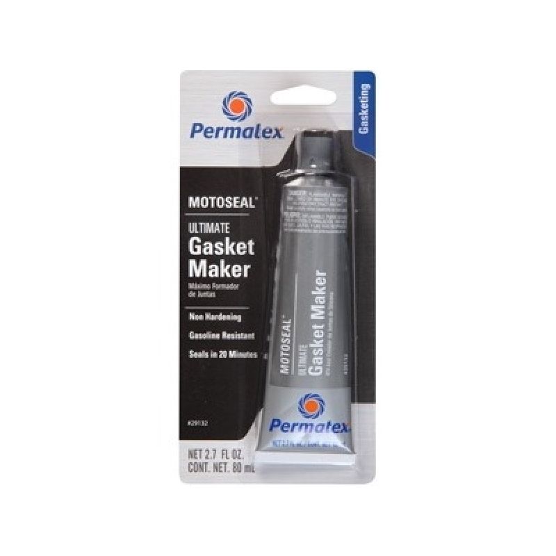 Permatex MotoSeal 38401 Gasket Maker, 80 mL Tube, Paste, Aromatic Gray
