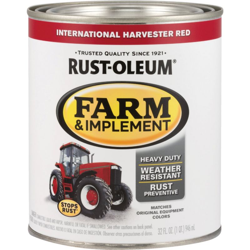Rust-Oleum Farm &amp; Implement Enamel International Harvester Red, 1 Qt.