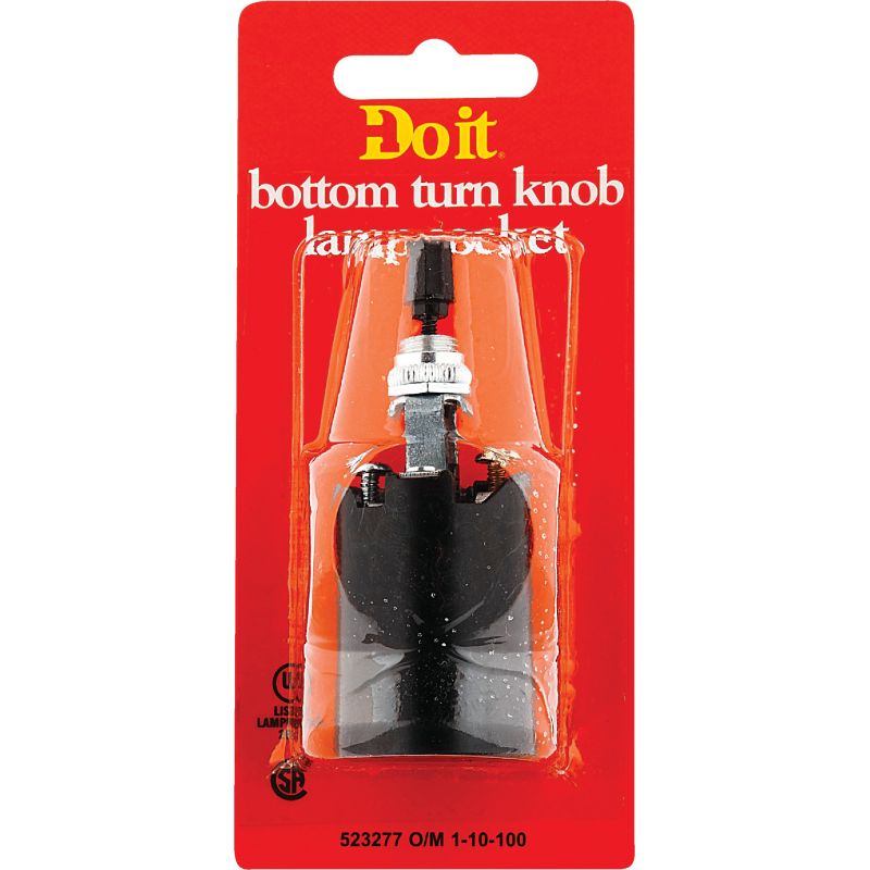 Do it Bottom Turn-Knob Lamp Socket Nickel