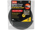Do it Best Rubber Foam Weatherstrip Tape 1/2&quot; W X 9/16&quot; T X 10&#039; L, Black