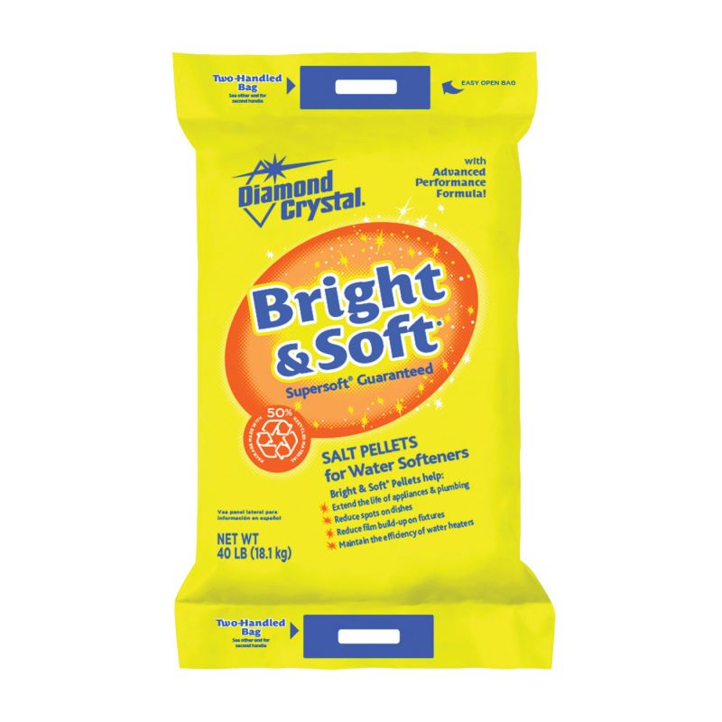 Cargill Bright &amp; Soft 100012423 Salt Pellets, 50 lb Bag