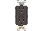 Leviton SmartLockPro Self-Test Rounded Corner GFCI Outlet Brown, 15A