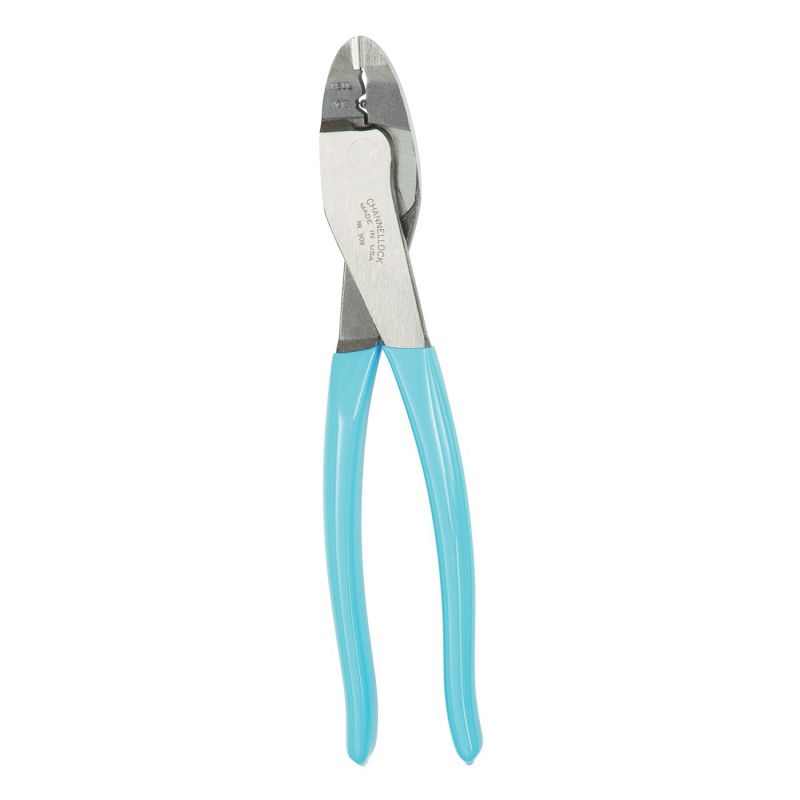 CHANNELLOCK 909 Crimping Plier, 22 to 10 AWG Wire, 22 to 10 AWG Cutting Capacity, 9-1/2 in OAL, Comfort-Grip Handle